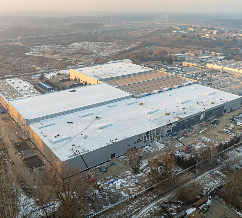 Hala przemysłowa realizowana przez ALSTAL w formule Zaprojektuj i Wybuduj